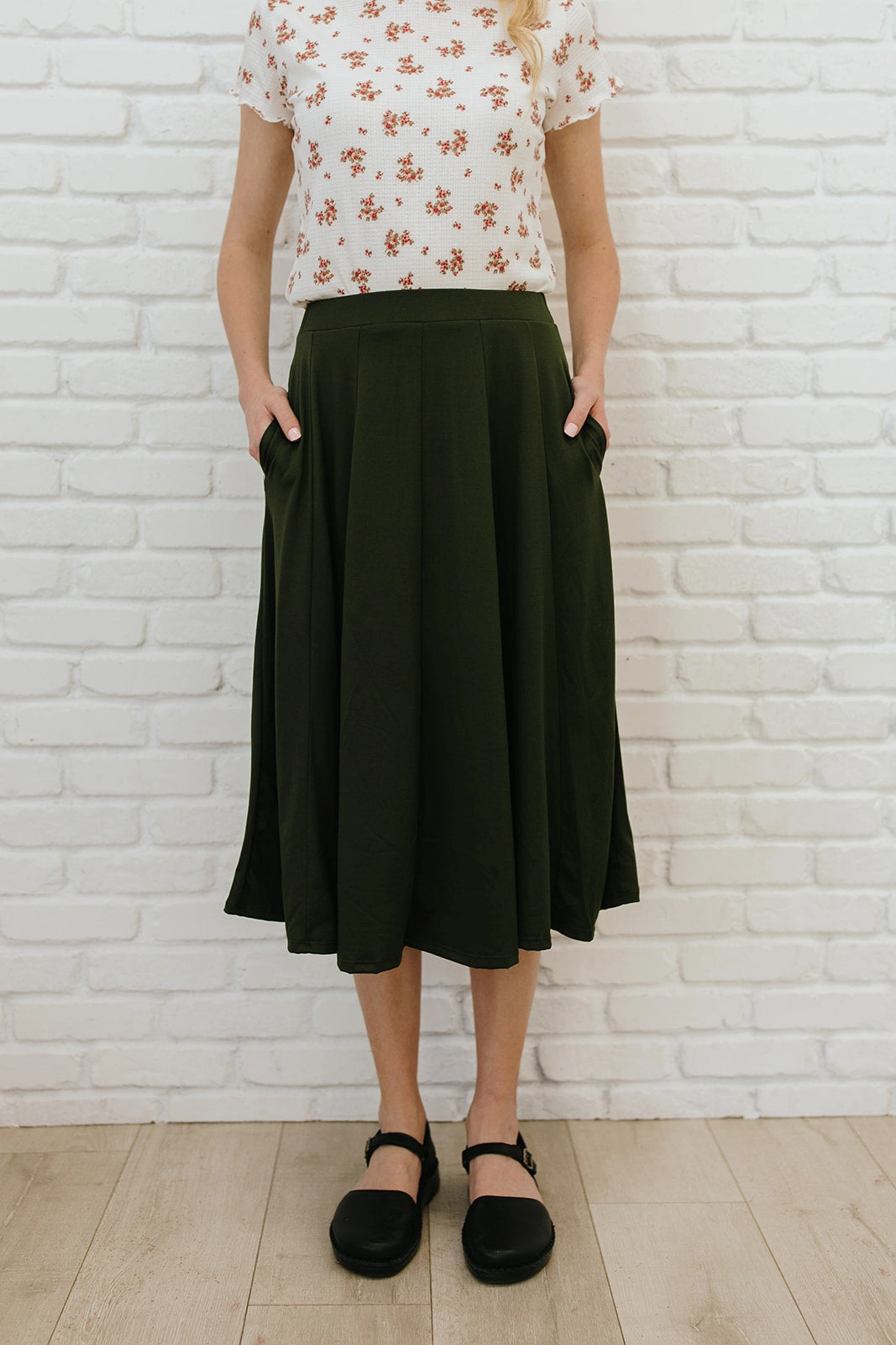 Functional Fashion Flowy Drape Aubrie Skirt