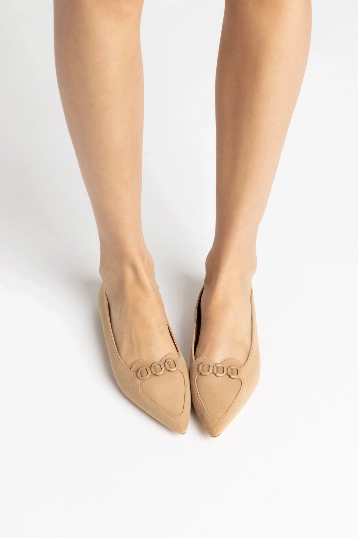 evening run Beach Fun Audrey Flat In Hazelnut Suede