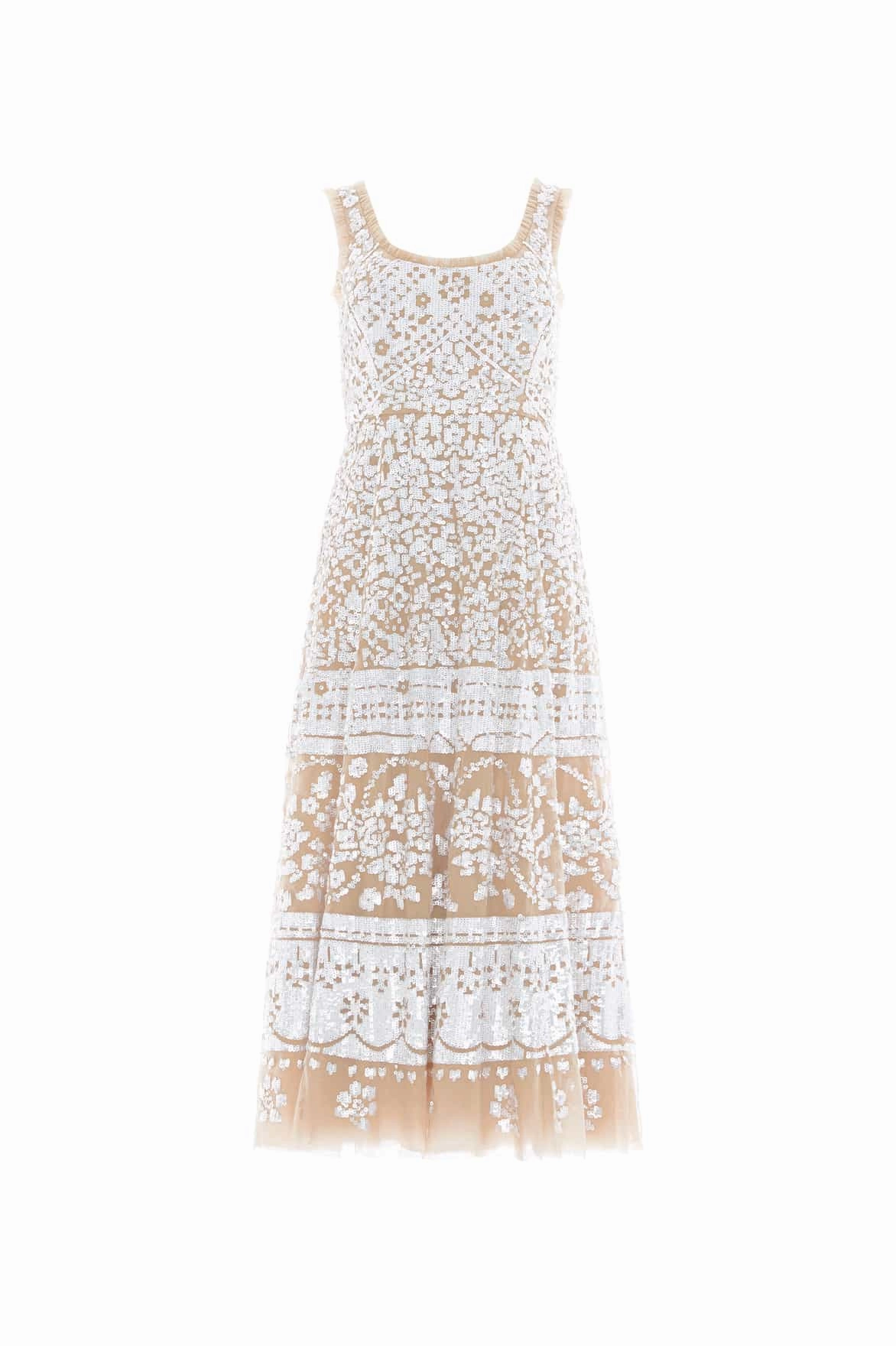 Soft Hue Aurora Scoop Neck Ballerina Dress