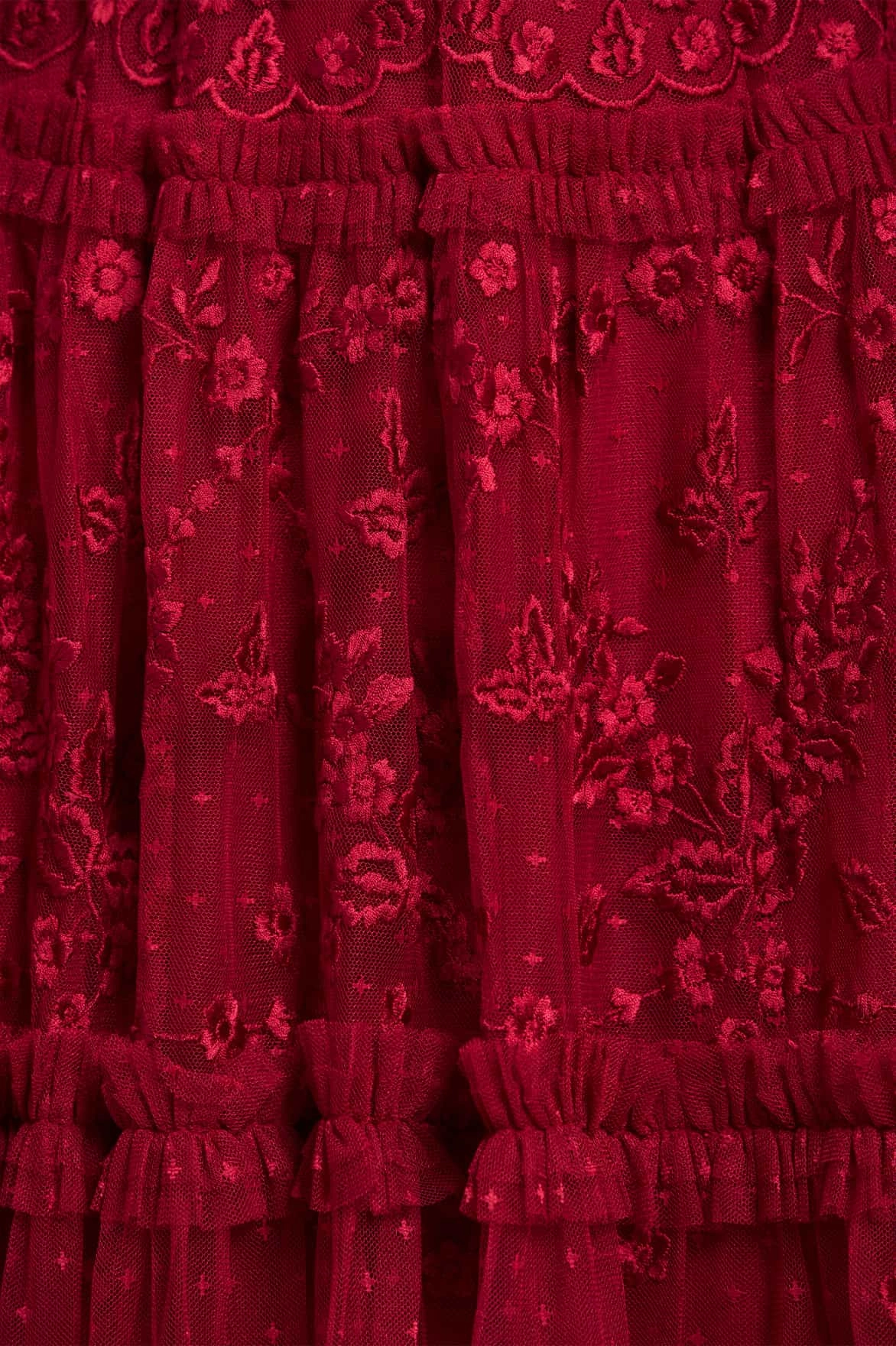 Autumn Lace Long Sleeve Ankle Gown button detail Light And Airy