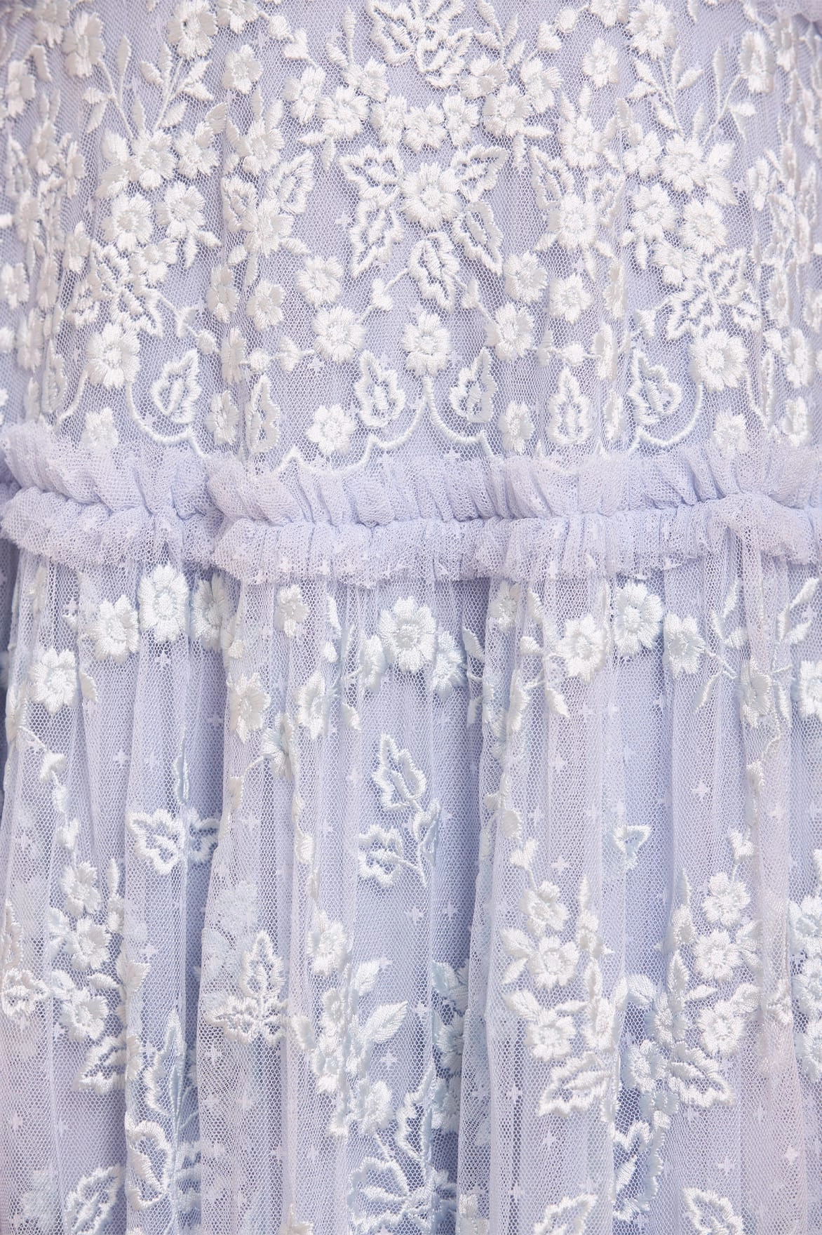 Satin-Finish Autumn Lace Long Sleeve Ankle Gown