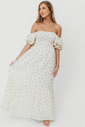 Timeless Style Wear Office Casual Livvy 100% Cotton Maxi Dress in Lilac Floral - Bump Friendly & Inclusive Sizing