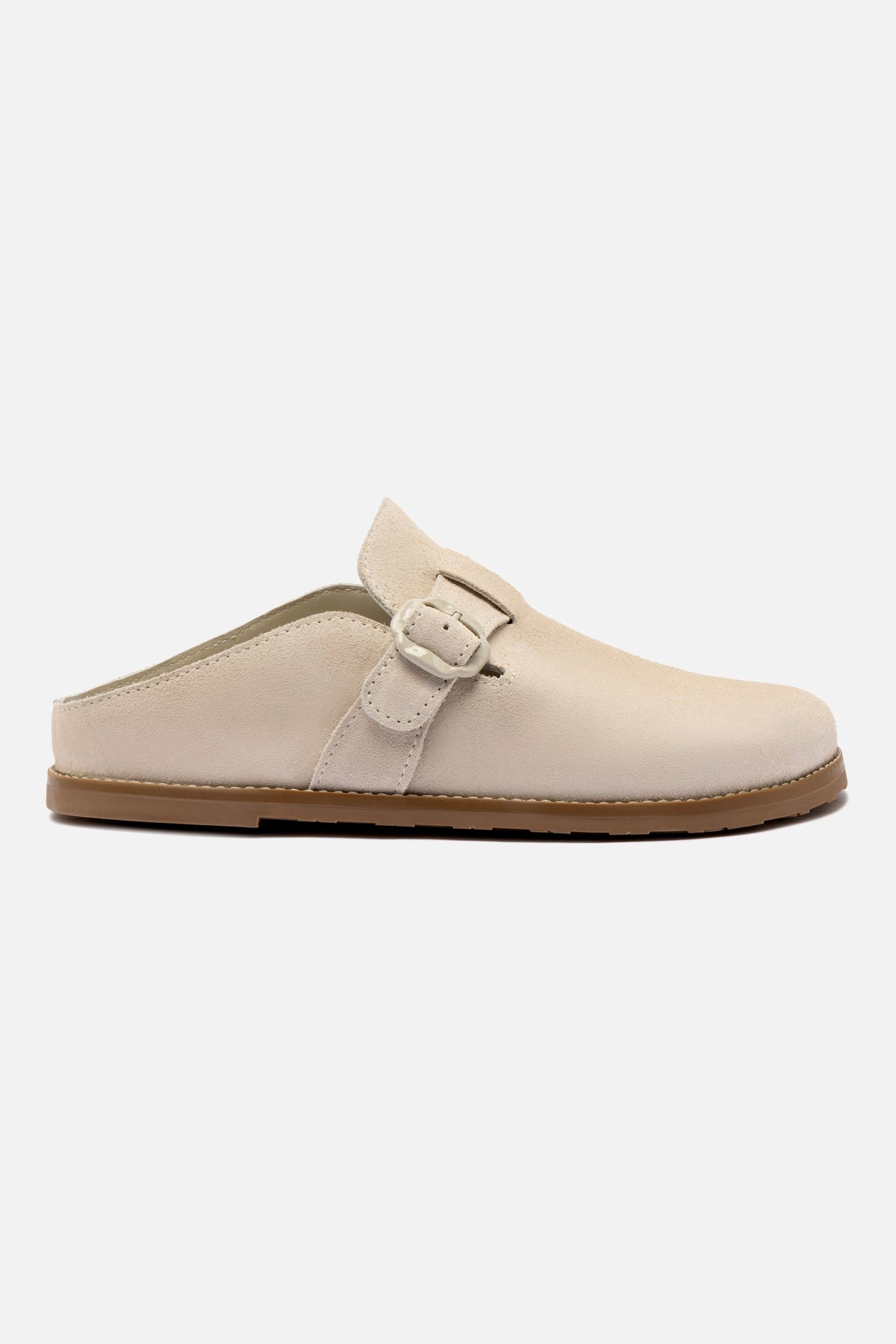 Milan Clog In Mushroom Grey Suede Style Pop