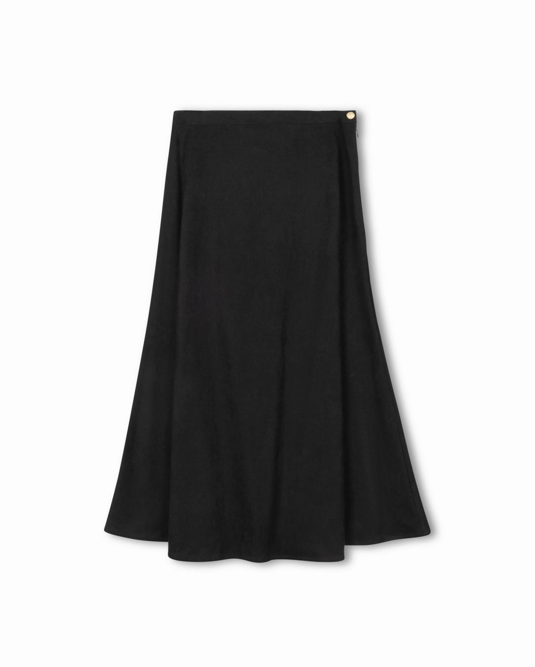Everyday Line Seasonal Layering Epik Black Suede Maxi A Line Skirt W-22736