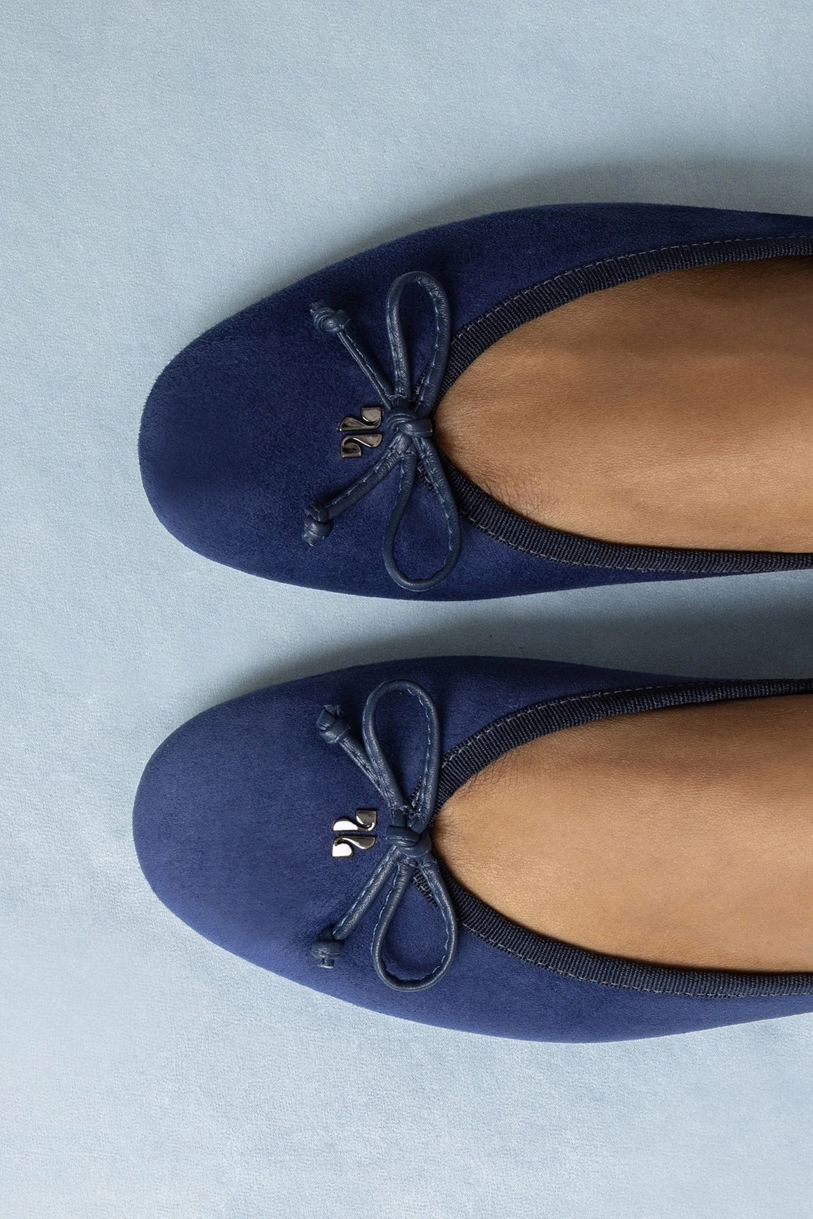Core Support Outfit Key Pavlova Ballet Flat In Indigo Suede