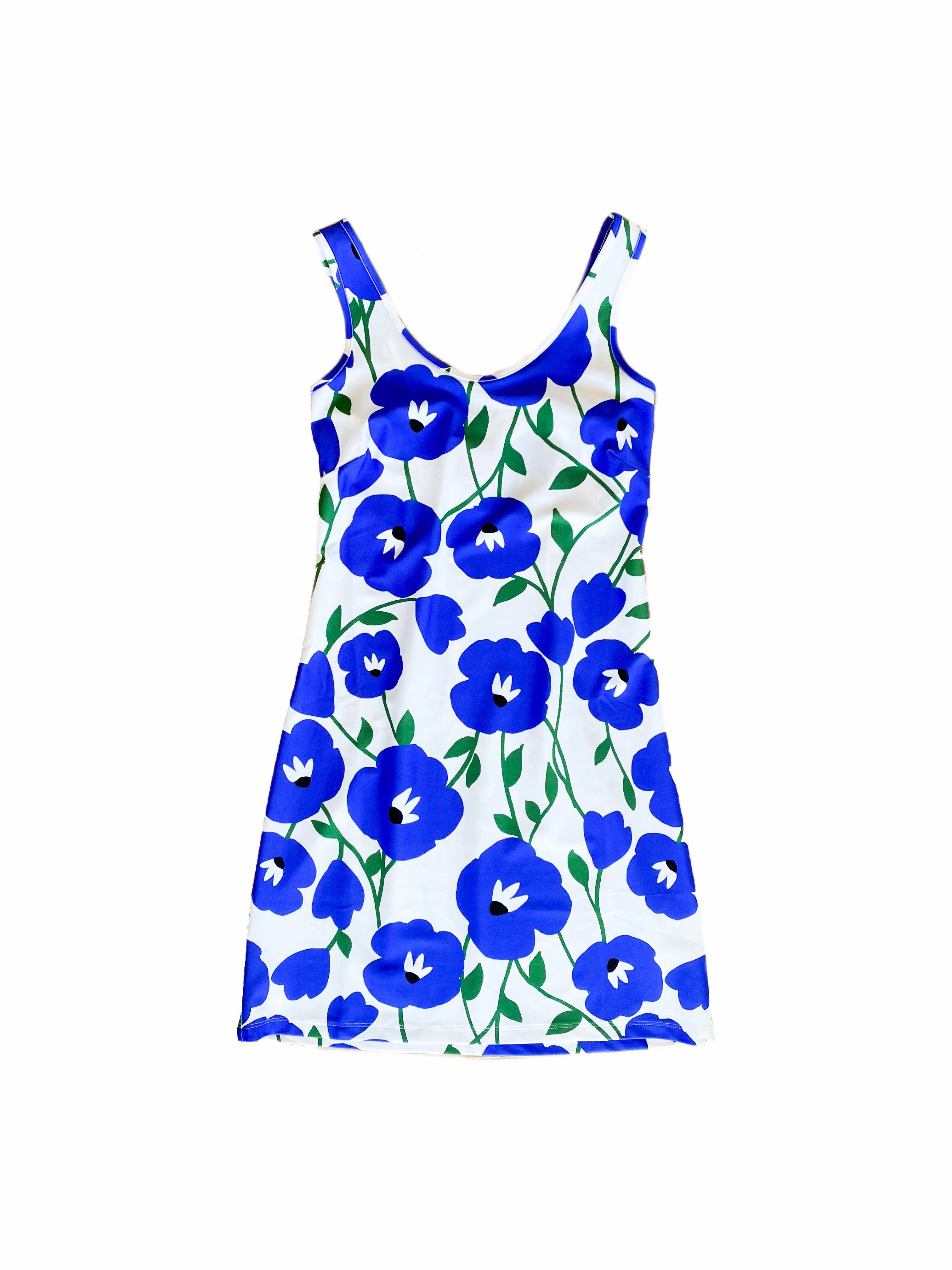 Bali Tank Dress Pop Art Flower Subtle Texture