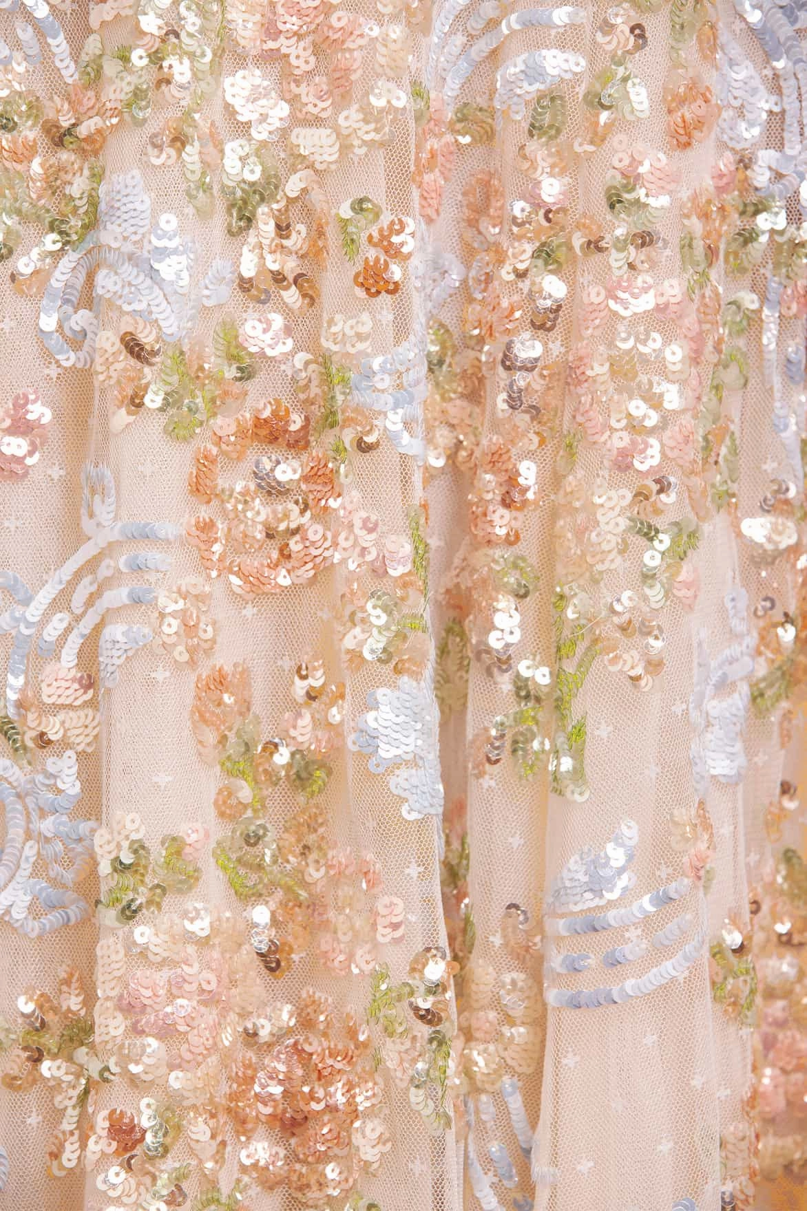 Comfortable Style Baroque Floral One-Shoulder Ankle Gown