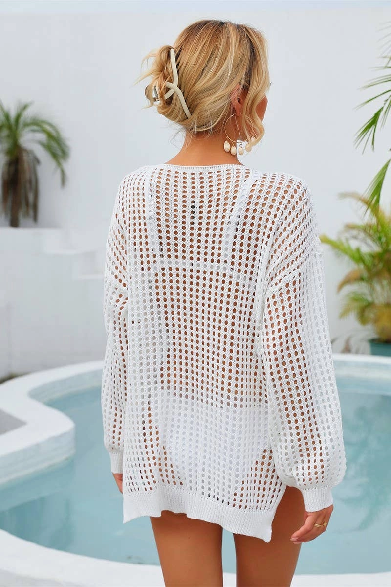 MoistureWicking BEACH HOLLOWED FIVE POINT STAR LONG SLEEVE SMOCK_CWDSD3050