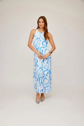Pure Motion Sera A Line Midi Painted Paisley Print
