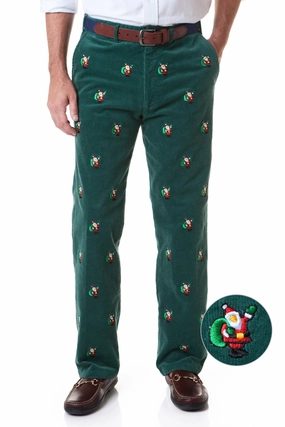 Sleek and Soft Raw edge Beachcomber Corduroy Pant Hunter With Santa