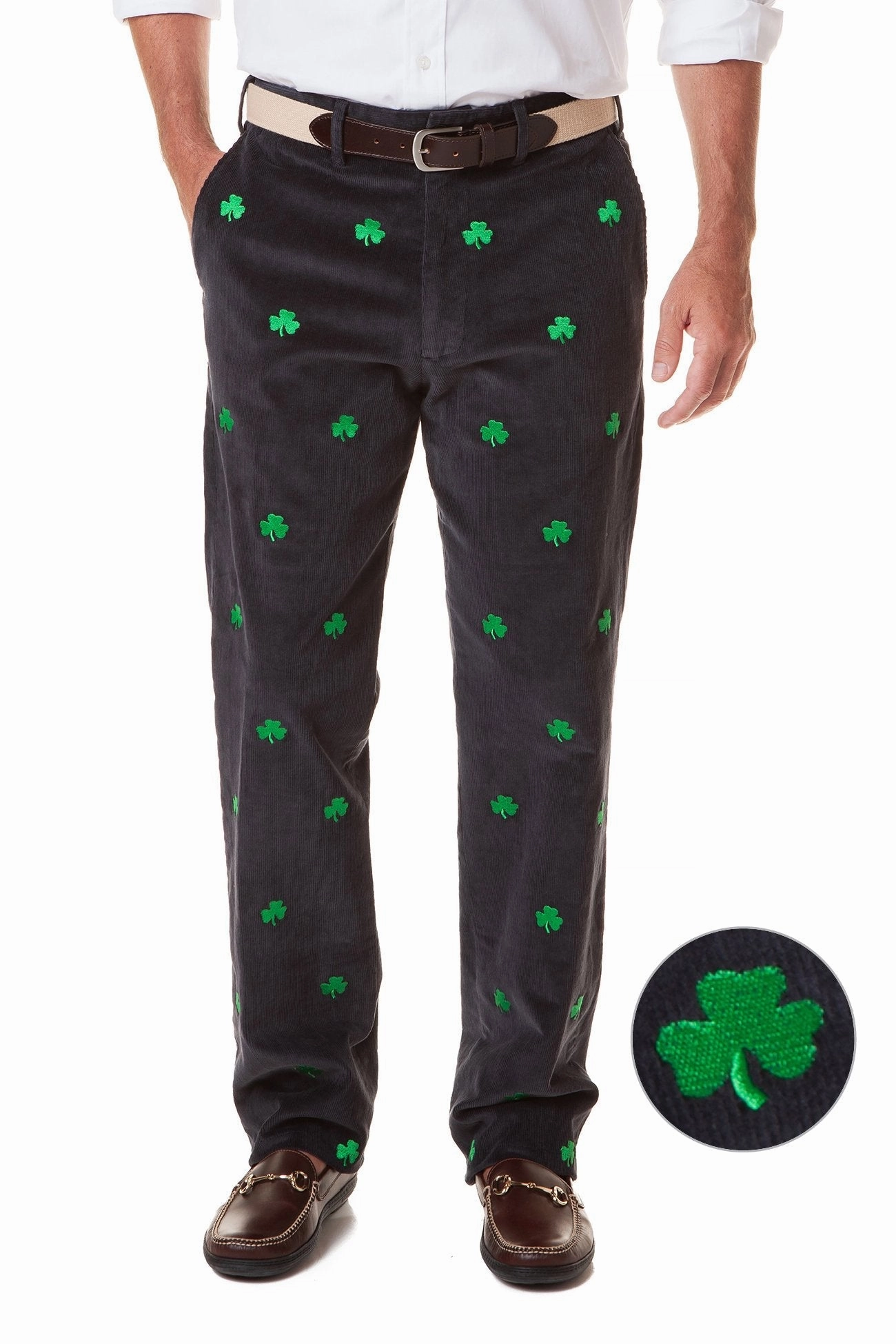 Cool Weather Beachcomber Corduroy Pant Nantucket Navy With Shamrock