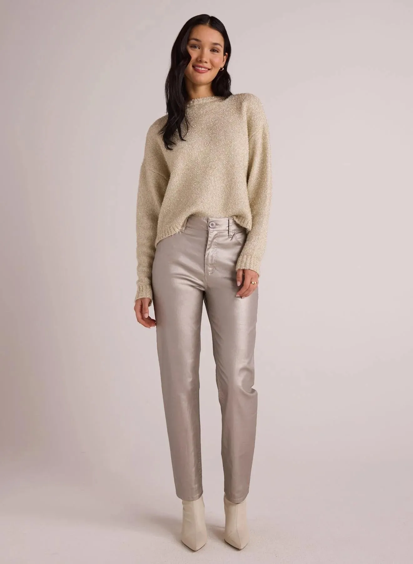 SeamlessConstruction Essential Layer Bella Dahl Metallic Straight Leg Jeans