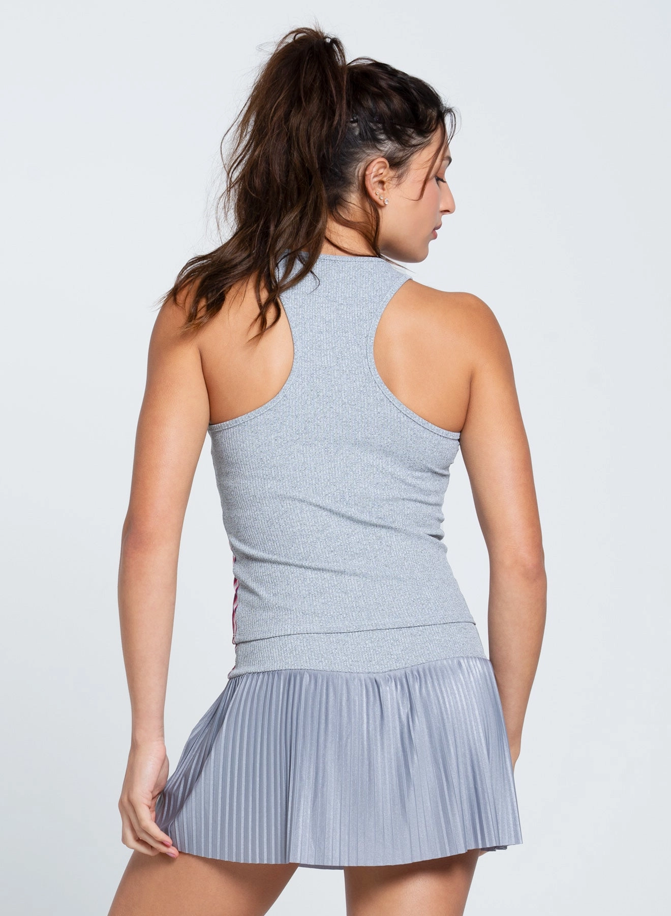 Berry Stripe Rib Tank Trendy Cardigan Everyday Look