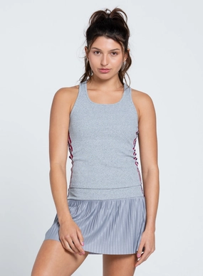 Berry Stripe Rib Tank Soft Touch Lightweight insulation