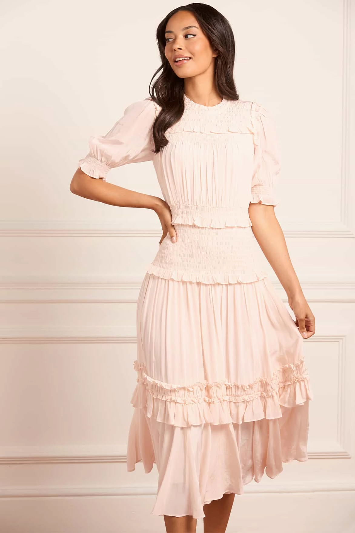 Mature Glam Emilia Crepe Ballerina Dress