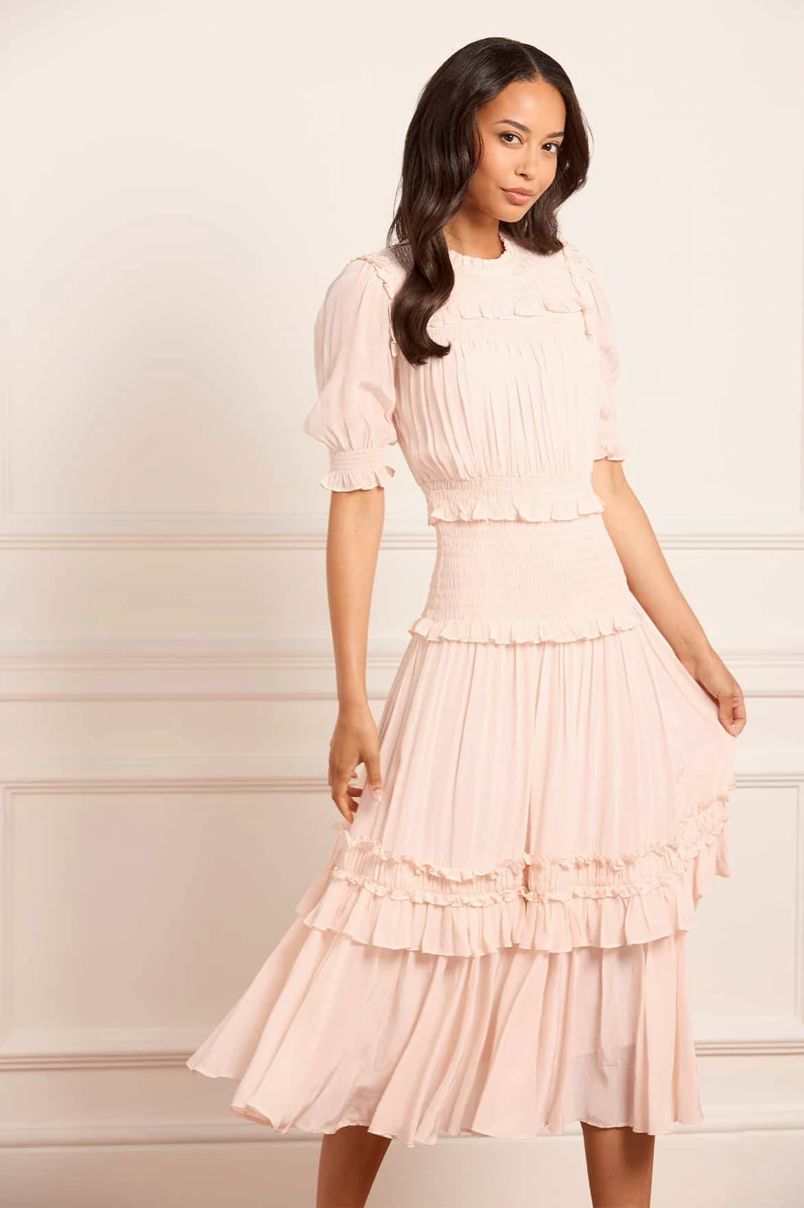 Emilia Crepe Ballerina Dress Formal Outfit