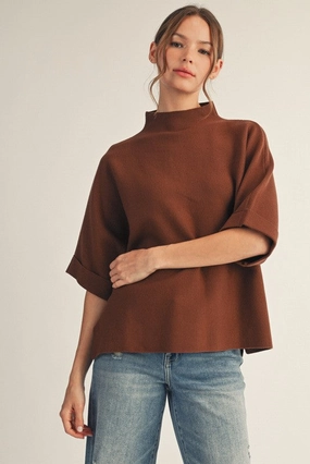 Better Than Basic Sweater in Brown ReinforcedArmholes UV protection layer