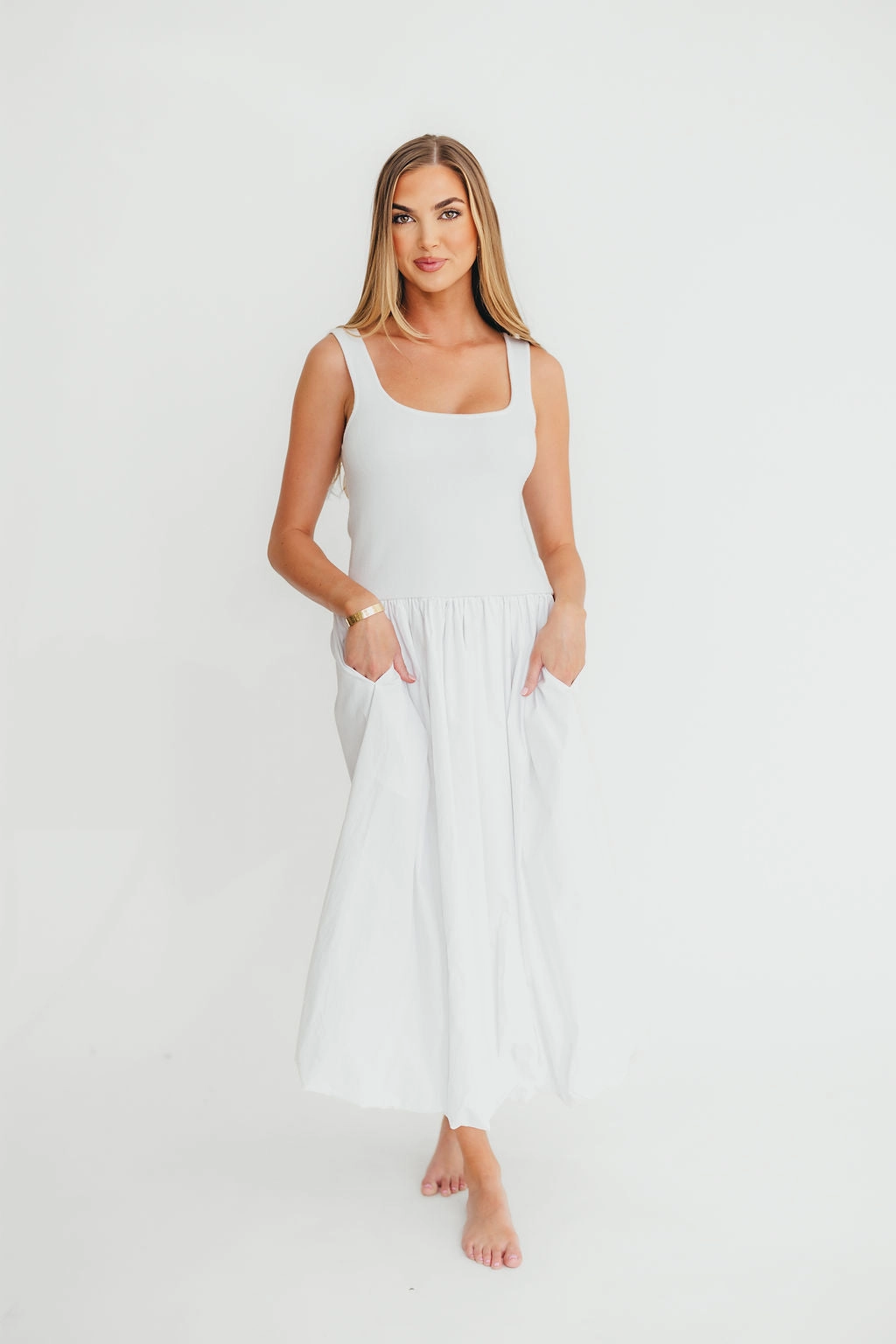 Betty Dress in White Gloss Finish