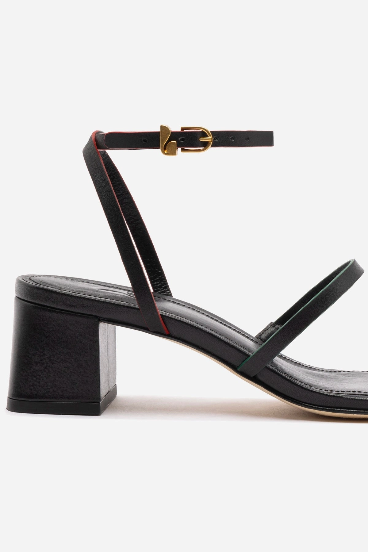 All Day Road Trip Anatomical Toe Shape Biarritz Block In Black Leather