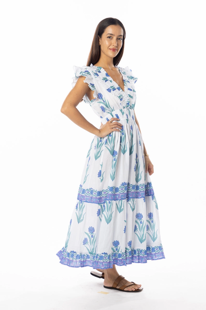 Bindu Cora Dress Violet Jasmin Office Casual Luxe Appeal