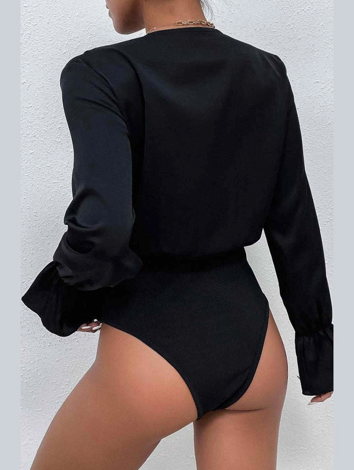 Stretch Adult Outdoor Club BLACK LONG SLEEVES TIGHT JUMPSUIT_CWSJS0396