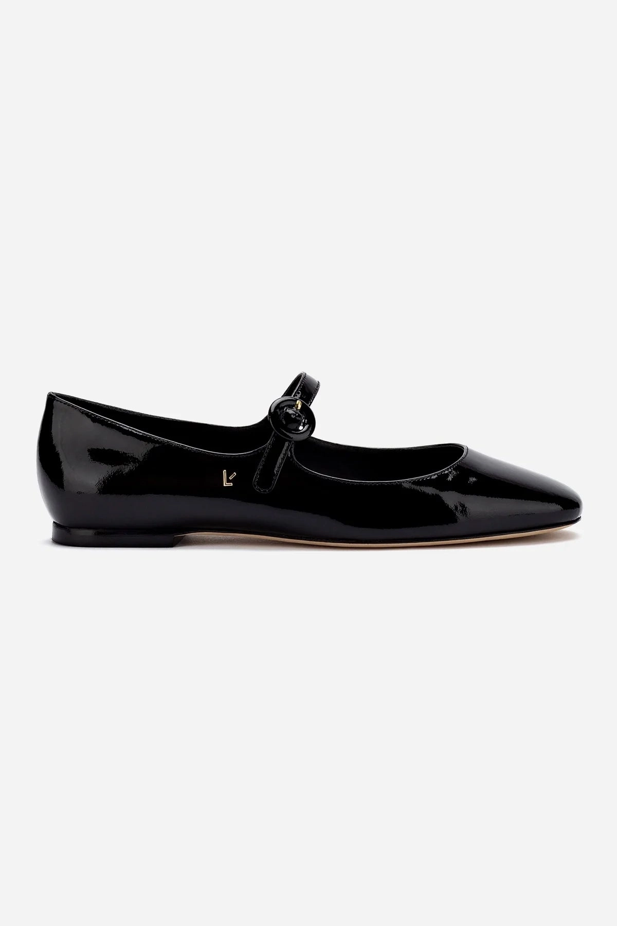 Seamless Fit Work Commute Matte Base Blair Ballet Flat In Black Patent