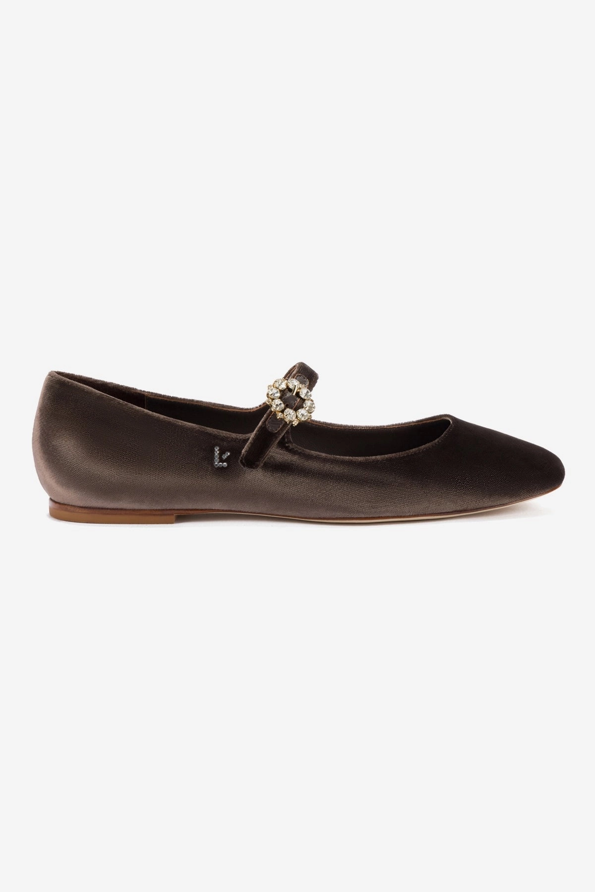 Matte Base Blair Ballet Flat In Expresso Velvet