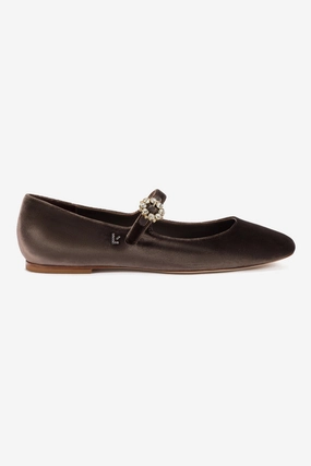 Ventilated Blair Ballet Flat In Expresso Velvet