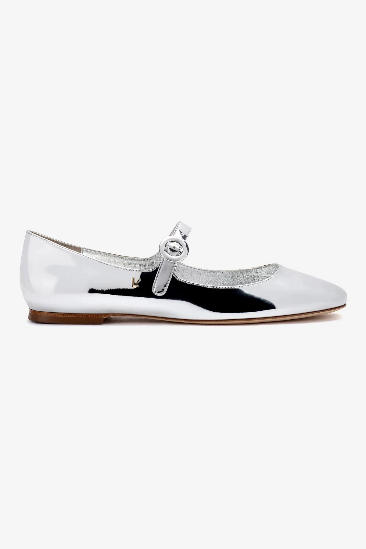 Blair Ballet Flat In Silver Specchio Track Run Gym Life