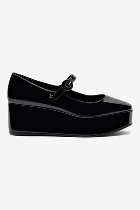 Wide Path Anti Odor Gym Workout Blair Flatform In Black Patent Leather
