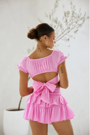 Blanco By Nature Tie Back Top Sporty Style