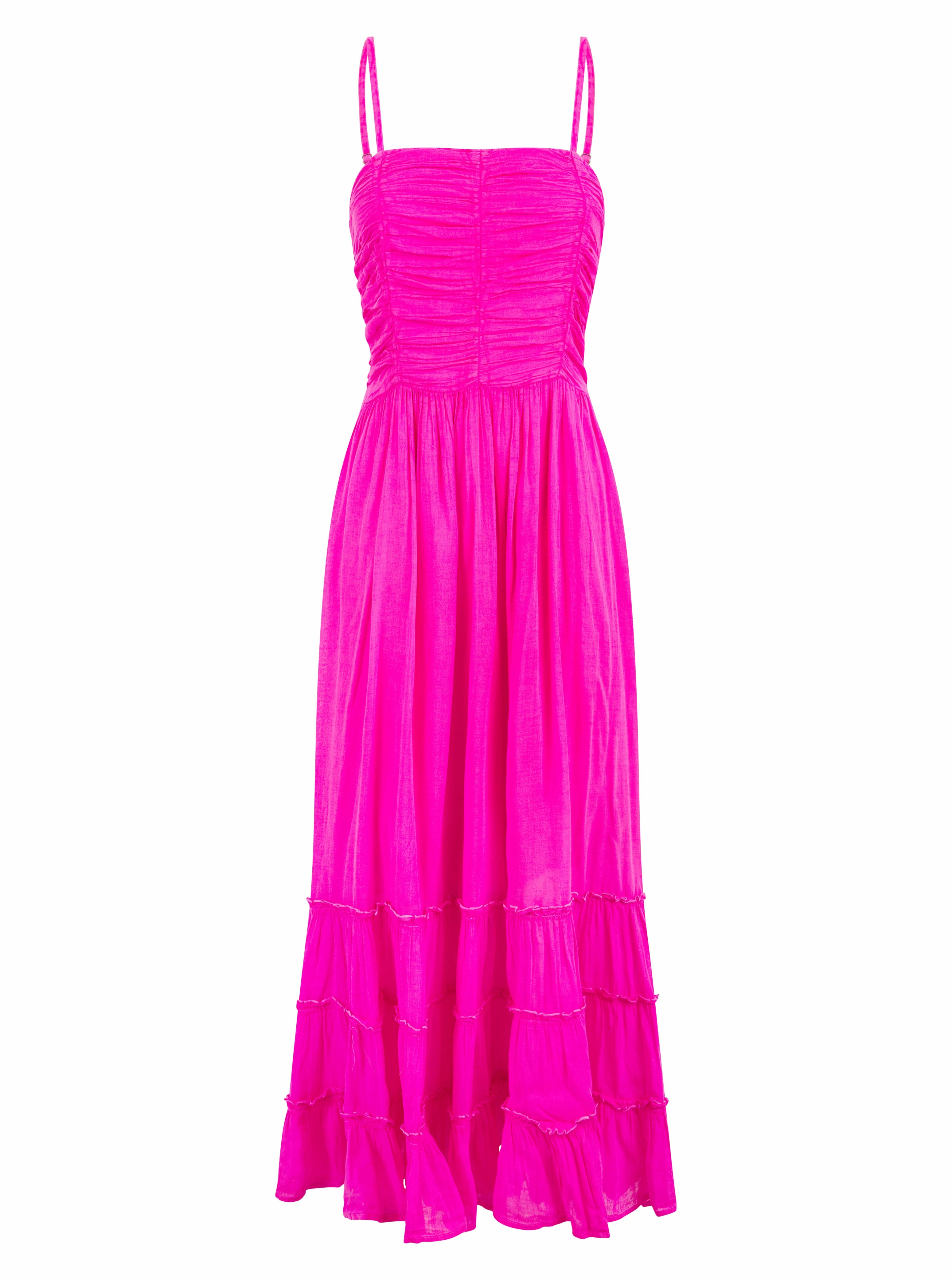 Warm Soft Boheme Dress Fuchsia