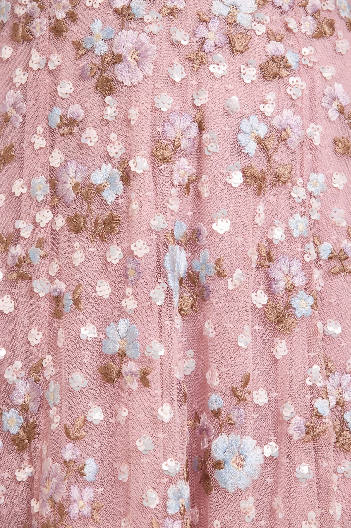 Comfort Layer Wear Jewel Accent Dahlia Ditsy Ankle Gown