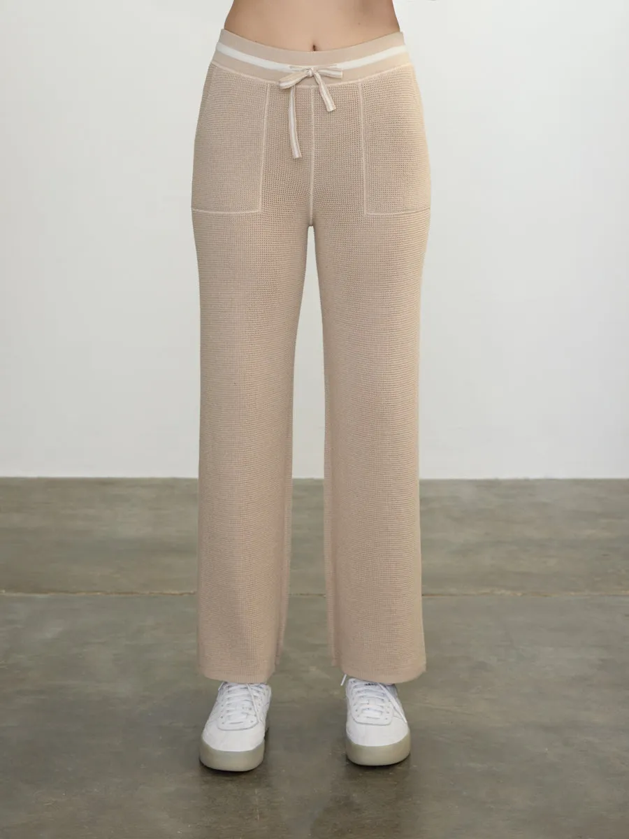 Multipurpose Design No Gap Waist JOAN WAFFLE PANTS