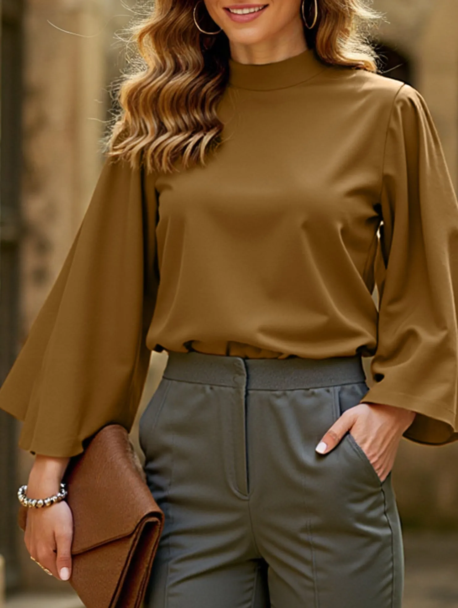 UV Protection Women's stand collar casual shirt