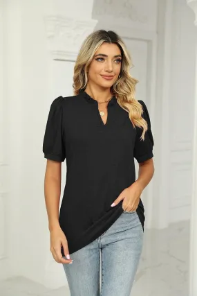 SUMMER SHORT SLEEVE CASUAL TOP NonRestrictiveSilhouette