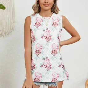 BREATHABLE SLEEVELESS VEST T-SHIRT_CWTSTSL0076 Ribbed Hem Finish