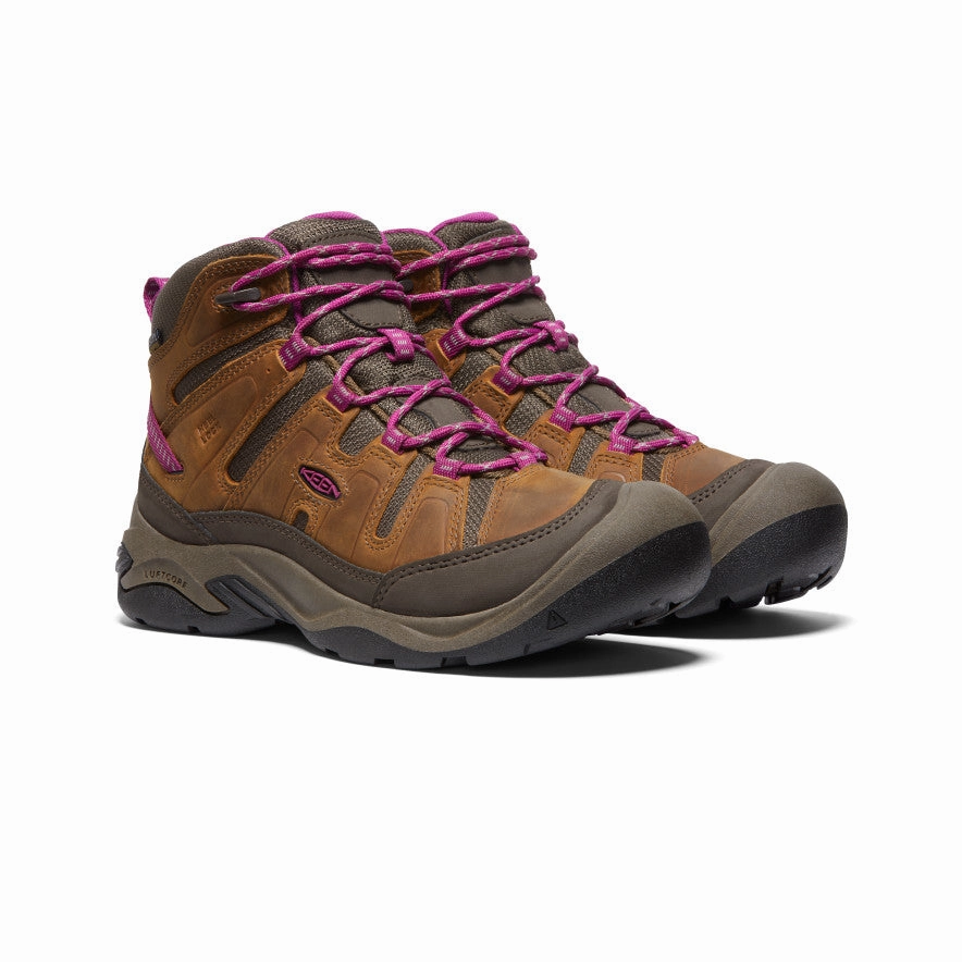 Outdoor Explorer Durable Shell Weekend Camping Women's Circadia Waterproof Boot  |  Syrup/Boysenberry