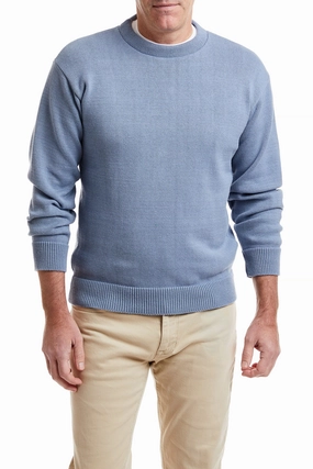 Sustainable Production Certified Yachtsman Crewneck Sweater Sunwashed Blue