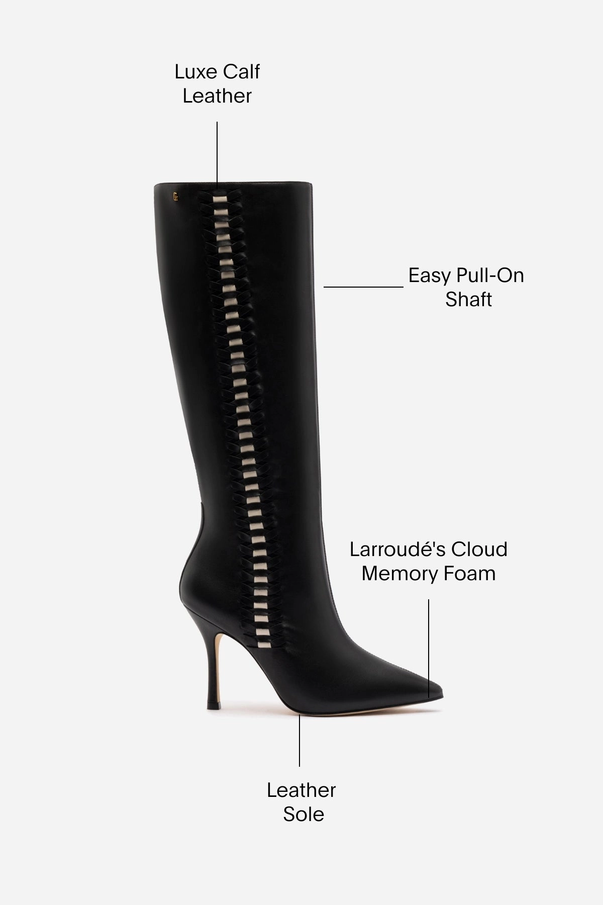 Kate Boot In Black Leather Slip Resistant Traction