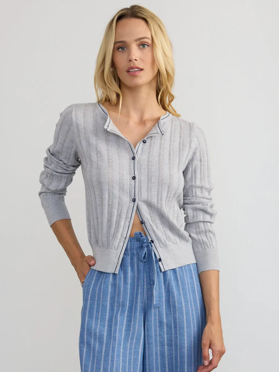 PETITE CARDI WaffleWeave