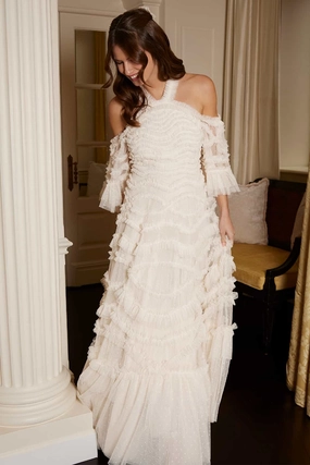 Bronte Off-Shoulder Gown Warm Palette