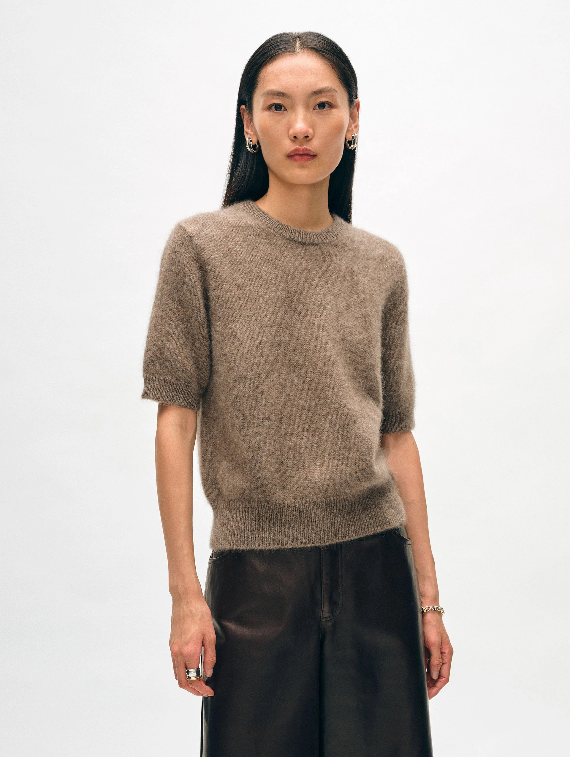 BRUSHED CASHMERE TEE FlexibleRibbing