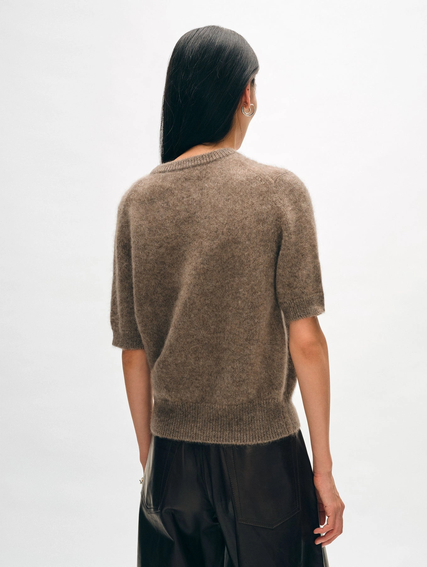BRUSHED CASHMERE TEE Reinforced Stress Points