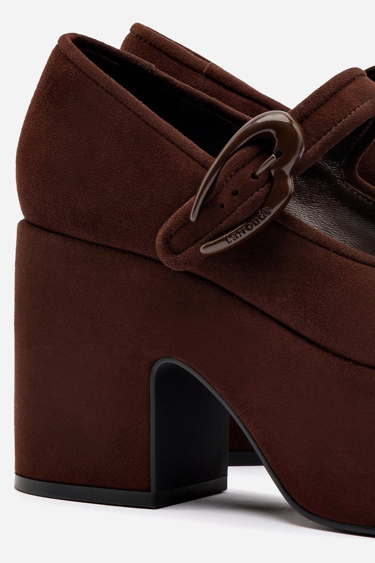 Verona Flatform In Brown Suede Abrasion Resistant Toe