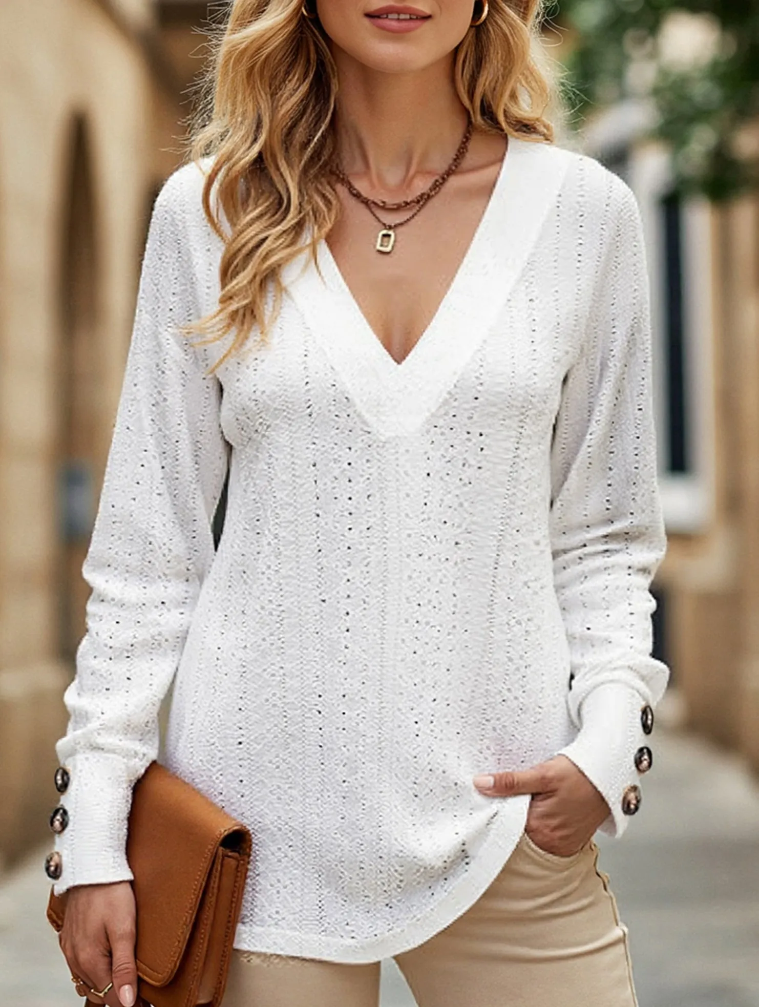 AntiPill Texture Shrinkage Prevention Treatment Button-down lace embroidered shirt