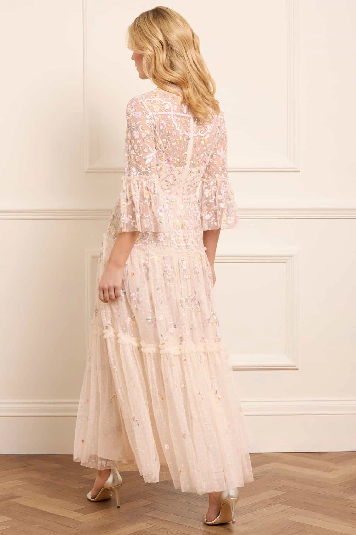 Stylish party wear Dragonfly Garden Ankle Gown