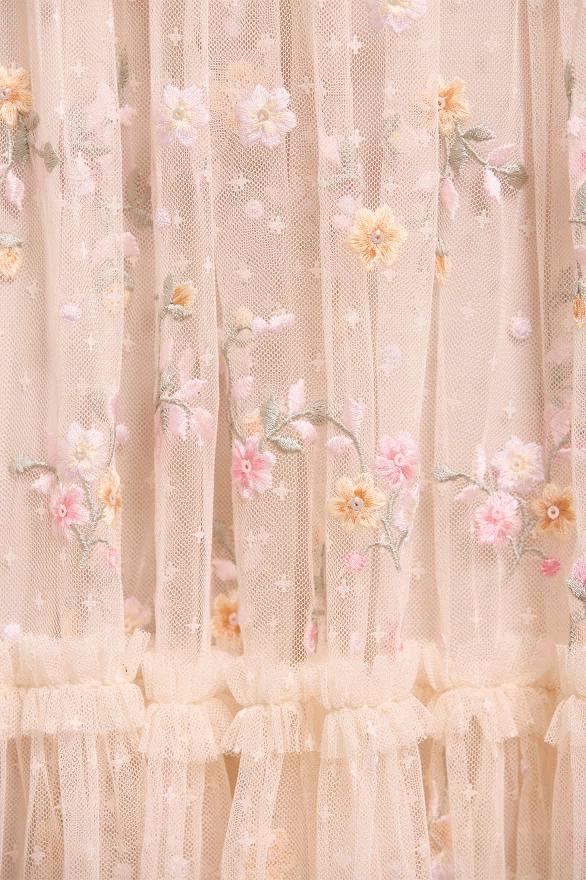 Dragonfly Garden Ankle Gown Simple Form Layered Design