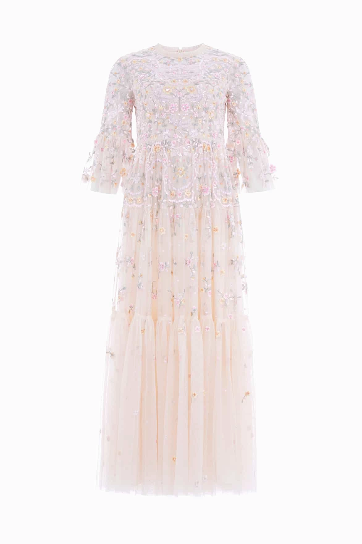 WrinkleResistantFinish Dragonfly Garden Ankle Gown