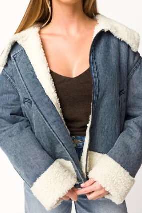 Caitlyn Sherpa and Denim Jacket *Final-Sale* NonIrritatingSeams